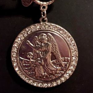 Brighton Serenity Angel Toggle Necklace Silver